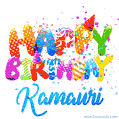 Happy Birthday Kamauri - Creative Personalized GIF With Name