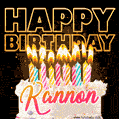 Kannon - Animated Happy Birthday Cake GIF for WhatsApp