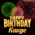 Wishing You A Happy Birthday, Kanye! Best fireworks GIF animated greeting card.