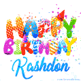 Happy Birthday Kashdon - Creative Personalized GIF With Name