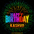 New Bursting with Colors Happy Birthday Kashvi GIF and Video with Music