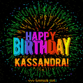 New Bursting with Colors Happy Birthday Kassandra GIF and Video with Music