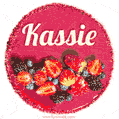 Happy Birthday Cake with Name Kassie - Free Download