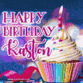 Happy Birthday Kaston - Lovely Animated GIF