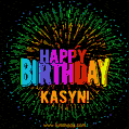 New Bursting with Colors Happy Birthday Kasyn GIF and Video with Music