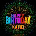 New Bursting with Colors Happy Birthday Katie GIF and Video with Music