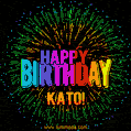 New Bursting with Colors Happy Birthday Kato GIF and Video with Music
