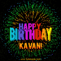 New Bursting with Colors Happy Birthday Kavan GIF and Video with Music