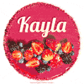 Happy Birthday Cake with Name Kayla - Free Download