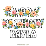 Beautiful floral arrangement with roses swaying gently for Kayla s birthday