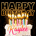 Kaylee - Animated Happy Birthday Cake GIF Image for WhatsApp
