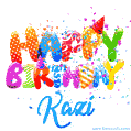 Happy Birthday Kazi - Creative Personalized GIF With Name
