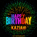 New Bursting with Colors Happy Birthday Kaziah GIF and Video with Music
