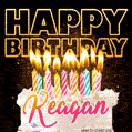 Keagan - Animated Happy Birthday Cake GIF Image for WhatsApp