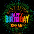 New Bursting with Colors Happy Birthday Keean GIF and Video with Music