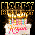 Kegan - Animated Happy Birthday Cake GIF for WhatsApp