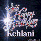 Shimmering animated card displaying a silver crown and glowing space light beams, personalized for Kehlani.
