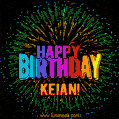 New Bursting with Colors Happy Birthday Keian GIF and Video with Music
