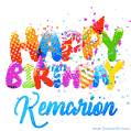 Happy Birthday Kemarion - Creative Personalized GIF With Name