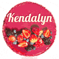 Happy Birthday Cake with Name Kendalyn - Free Download