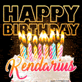 Kendarius - Animated Happy Birthday Cake GIF for WhatsApp
