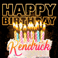 Kendrick - Animated Happy Birthday Cake GIF for WhatsApp