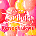 Happy Birthday Kenechukwu - Colorful Animated Floating Balloons Birthday Card