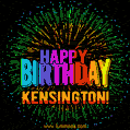 New Bursting with Colors Happy Birthday Kensington GIF and Video with Music