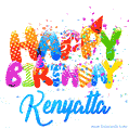 Happy Birthday Kenyatta - Creative Personalized GIF With Name