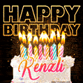 Kenzli - Animated Happy Birthday Cake GIF Image for WhatsApp