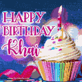 Happy Birthday Khai - Lovely Animated GIF