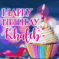 Happy Birthday Khaleb - Lovely Animated GIF
