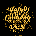 Happy Birthday Card for Khalif - Download GIF and Send for Free