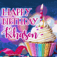 Happy Birthday Khason - Lovely Animated GIF