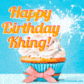 Happy Birthday, Khing! Elegant cupcake with a sparkler.