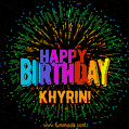New Bursting with Colors Happy Birthday Khyrin GIF and Video with Music