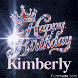 Detailed view of colorful red, blue, and green gemstones embedded in a silver tiara above Kimberly's name.