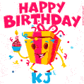 Funny Happy Birthday Kj GIF