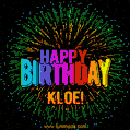 New Bursting with Colors Happy Birthday Kloe GIF and Video with Music