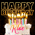Kloe - Animated Happy Birthday Cake GIF Image for WhatsApp