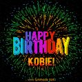 New Bursting with Colors Happy Birthday Kobie GIF and Video with Music