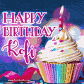 Happy Birthday Kofi - Lovely Animated GIF