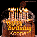 Chocolate Happy Birthday Cake for Kooper (GIF)