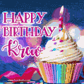 Happy Birthday Krew - Lovely Animated GIF