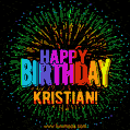 New Bursting with Colors Happy Birthday Kristian GIF and Video with Music
