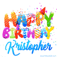 Happy Birthday Kristopher - Creative Personalized GIF With Name