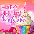 Happy Birthday Krystina - Lovely Animated GIF