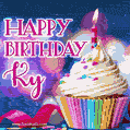 Happy Birthday Ky - Lovely Animated GIF