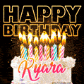 Kyara - Animated Happy Birthday Cake GIF Image for WhatsApp