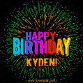 New Bursting with Colors Happy Birthday Kyden GIF and Video with Music
